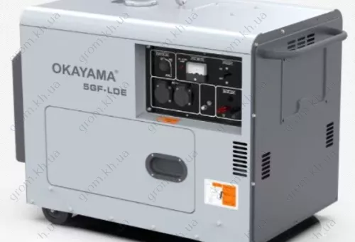 Фото 1- Дизельний генератор OKAYAMA DG-5500SS (4.4 - 4.8 кВт, мідна обмотка, електростартер)