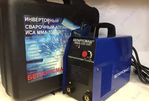Фото 1- Зварювальний інвертор Беларусмаш БСА ММА 330 IGBT в кейсі з електронним табло SI