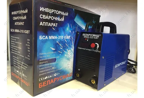Фото 1- Зварювальний інвертор Беларусмаш БСА ММА 310 IGBT з електронним табло SI