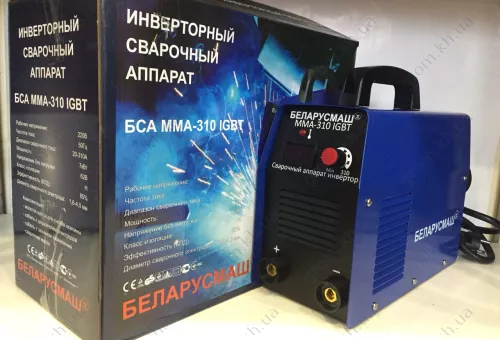 Фото 1- Зварювальний інвертор Беларусмаш БСА ММА 310 IGBT з електронним табло SI