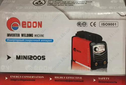 Фото 1- Зварювальний інвертор Edon MMA 200S Mini