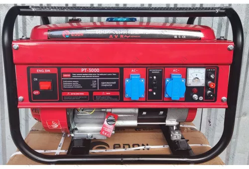 Фото 1- Бензиновый генератор Edon PT 3000