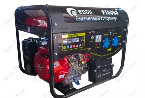 Фото 1- Бензиновый генератор Edon PT 6000