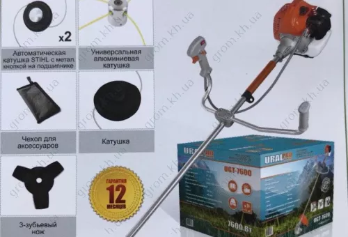 Фото 1- Триммер бензиновый URAL Pro UGT-7600