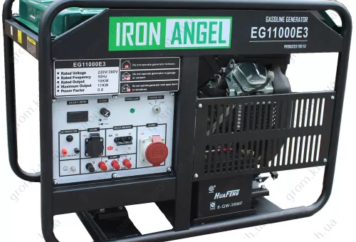Фото 1- Генератор бензиновый Iron Angel EG 11000 E3