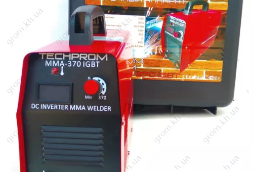 Фото 1- Сварочный инвертор Техпром ИСА MMA-370 (бывший 320) в кейсе с электронным табло
