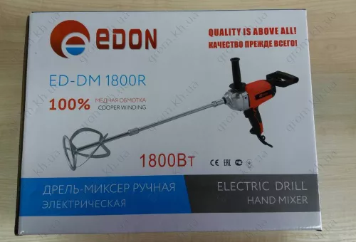 Фото 1- Дрель миксер Edon ED-DM 1800 R