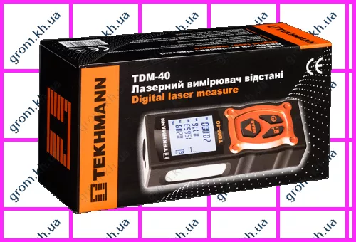 Фото 1- Лазерный измеритель дальномер Tekhmann TDM-40