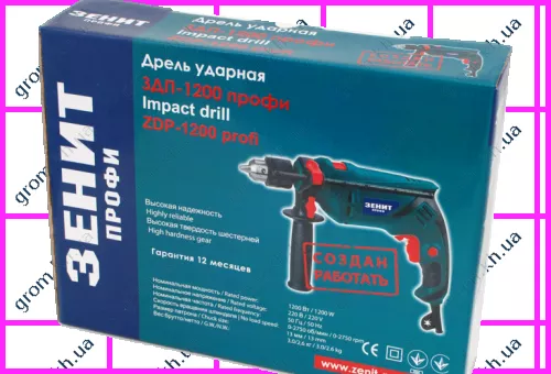 Фото 1- Дриль ударний Зеніт ЗДП-1200 Профі.