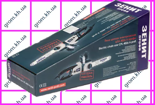 Фото 1- Пила цепная электрическая Зенит ЦПЛ — 4026 А Профи
