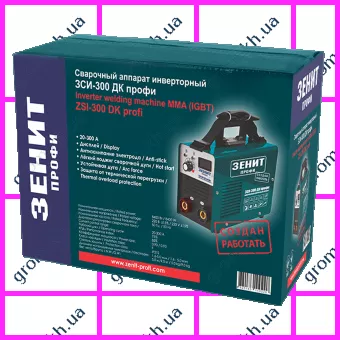 Фото 1- Зварювальний інвертор Зеніт ЗСІ-300 ДК профі