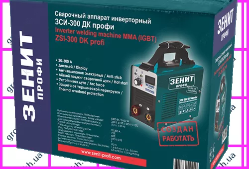 Фото 1- Зварювальний інвертор Зеніт ЗСІ-300 ДК профі