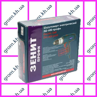 Фото 1- Шуруповерт мережевий двошвидкісний Зеніт ЗШ-600 профі