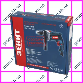 Фото 1- Дрель ударная Зенит ЗД-1100 МС