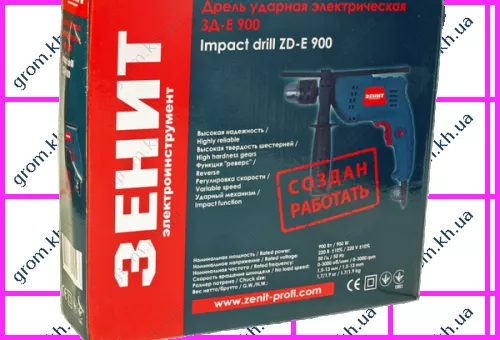 Фото 1- Дрель ударная Зенит ЗД-E 900