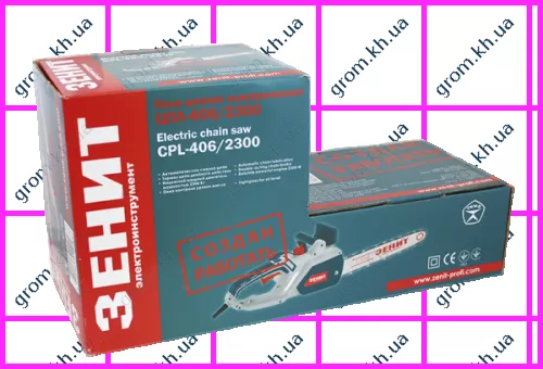 Фото 1- Цепная пила электрическая Зенит ЦПЛ-406/2300