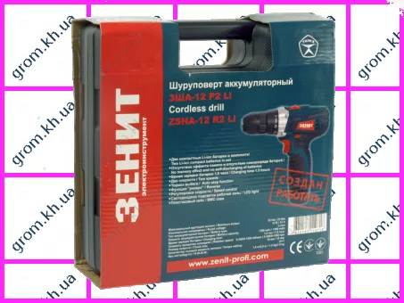Фото 1- Шуруповерт аккумуляторный Зенит ЗША-12 Р2 LI