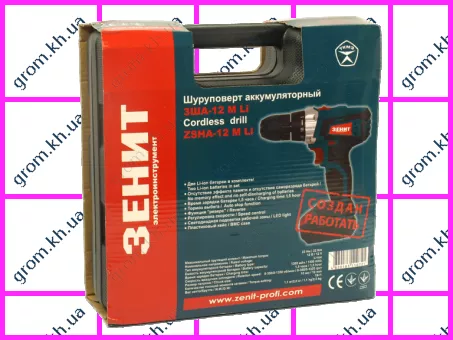 Фото 1- Шуруповерт аккумуляторный Зенит ЗША-12 M LI
