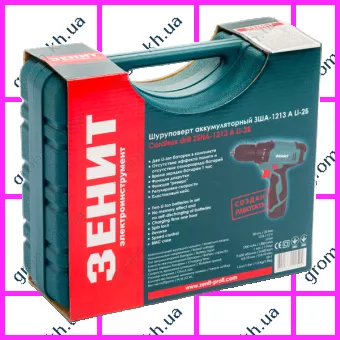 Фото 1- Шуруповерт аккумуляторный Зенит ЗША-1213 А Li-2Б