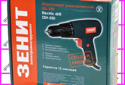 Фото 1- Шуруповерт сетевой Зенит ЗШ-550