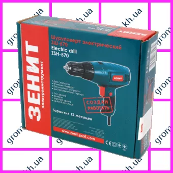 Фото 1- Шуруповерт сетевой Зенит ЗШ-570
