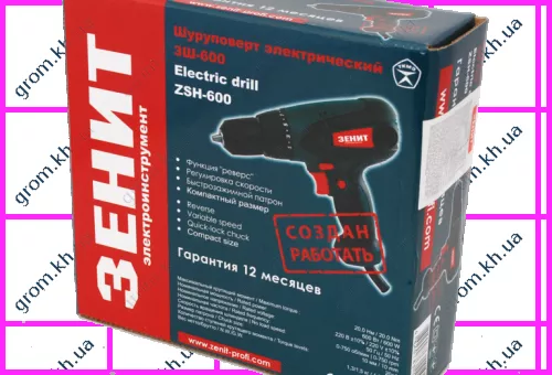 Фото 1- Шуруповерт сетевой Зенит ЗШ-600