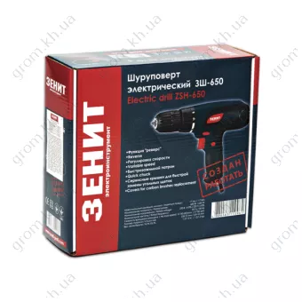 Фото 1- Шуруповерт електричний Зеніт ЗШ-650