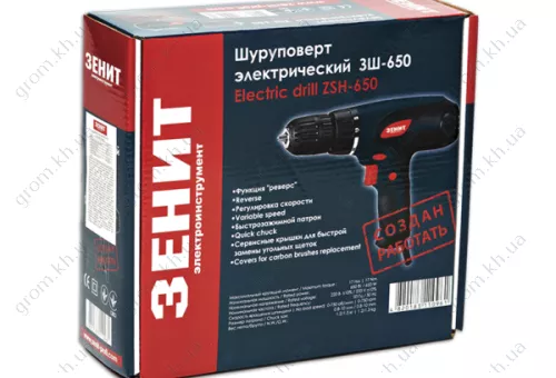Фото 1- Шуруповерт електричний Зеніт ЗШ-650