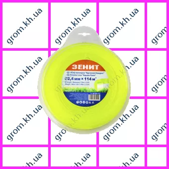 Фото 1- Лісочка для садових тримерів Зеніт «Витий квадрат» 2,4 мм × 114 м (КРК-24-114-С)
