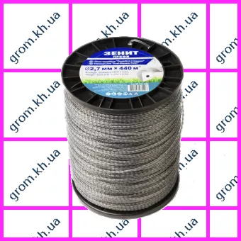 Фото 1- Леска для садовых триммеров Зенит «Двойная с кордом» 2,7 мм × 440 м Профи