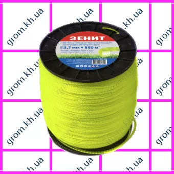 Фото 1- Леска для садовых триммеров Зенит «Двойная с кордом» 2,7 мм × 880 м Профи