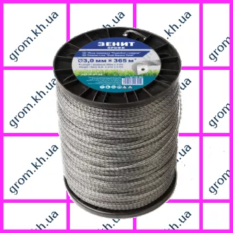 Фото 1- Леска для садовых триммеров Зенит «Двойная с кордом» 3,0 мм × 365 м (КР2-30-365 КВ) Профи