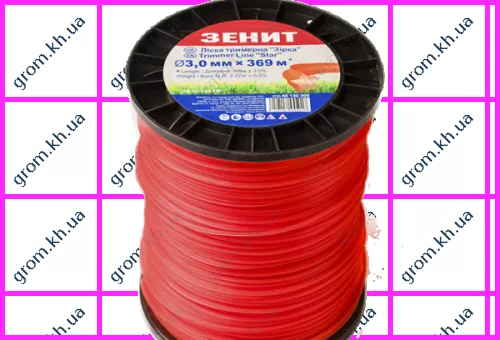 Фото 1- Лісочка для садових тримерів Зеніт «Зірка» 3,0 мм × 369 м (3В-30-369-ОР)
