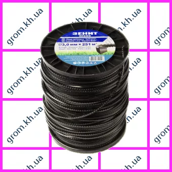 Фото 1- Лісочка для садових тримерів Зеніт «Зубчаста» 3,0 мм × 251 м Профі
