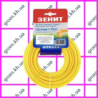 Фото 1- Лісочка для садових тримерів Зеніт «Квадрат» 2,4 мм × 15 м (КВ-24-15-ОВ)