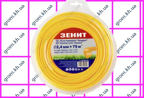 Фото 1- Лісочка для садових тримерів Зеніт «Квадрат» 2,4 мм × 79 м (КВ-24-79-ОВ)