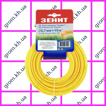Фото 1- Лісочка для садових тримерів Зеніт «Квадрат» 2,7 мм × 15 м