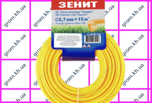 Фото 1- Лісочка для садових тримерів Зеніт «Квадрат» 2,7 мм × 15 м