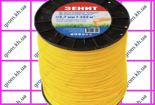 Фото 1- Лісочка для садових тримерів Зеніт «Квадрат» 2,7 мм × 322 м
