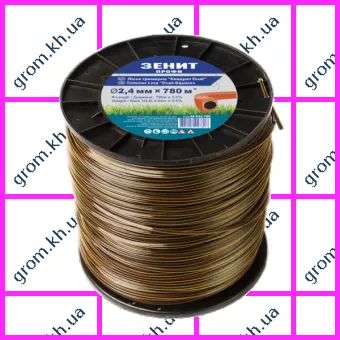 Фото 1- Леска для триммеров Зенит «Квадрат DUAL» 2,4 мм х 780 м Профи