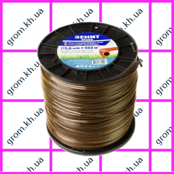 Фото 1- Леска для триммеров Зенит «Квадрат DUAL» 3,0 мм х 502 м Профи