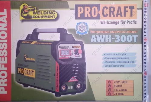 Фото 1- Зварювальний інвертор Procraft AWH-300T