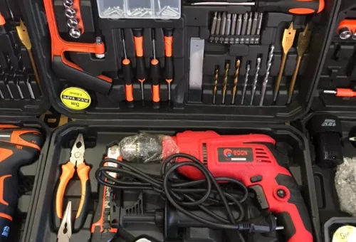 Фото 1- Мультифункціональний набір інструментів для монтажу з дрилем Edon ED-42C-TZ