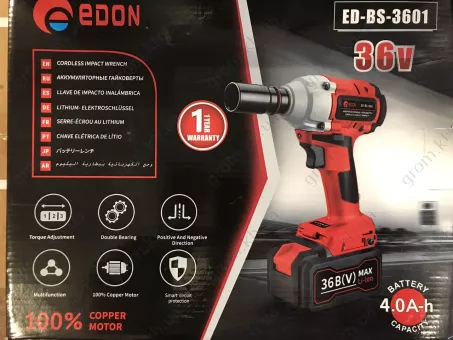 Фото 1- Гайковерт акумуляторний Edon ED-BS-3601