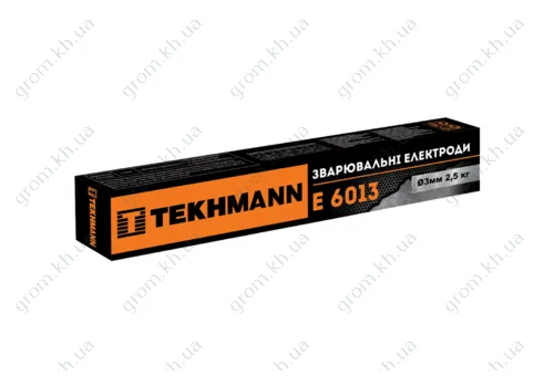 Фото 1- Електроди зварювальні Tekhmann E 6013 d 3 мм х 2,5 кг