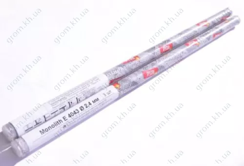 Фото 1- Електроди зварювальні Monolith E 4043 Ø2.4 мм, міні-тубус 3 шт