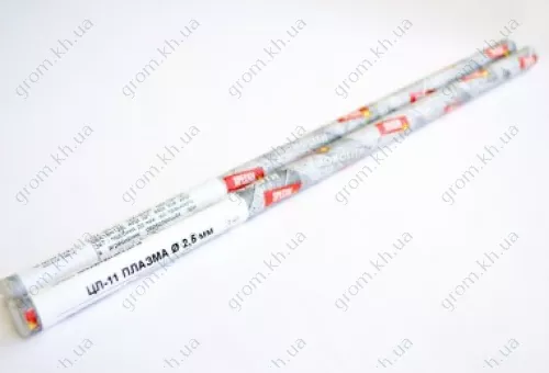 Фото 1- Електроди зварювальні ЦЛ-11 Плазма Ø2.5 мм, міні-тубус 3 шт