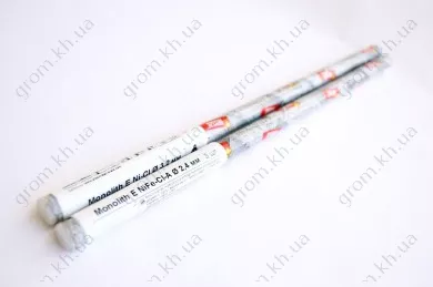 Фото 1- Електроди зварювальні Моноліт E NiFe-CI-A Ø2.4 мм, міні-тубус 3 шт