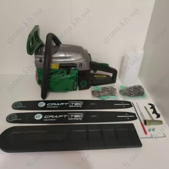 Фото 1- Бензопила Craft-Tec CT-7007 (2 шини + 2 ланцюги, легкий пуск)