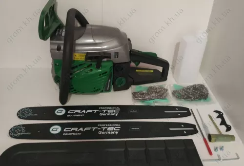Фото 1- Бензопила Craft-Tec CT-7007 (2 шини + 2 ланцюги, легкий пуск)